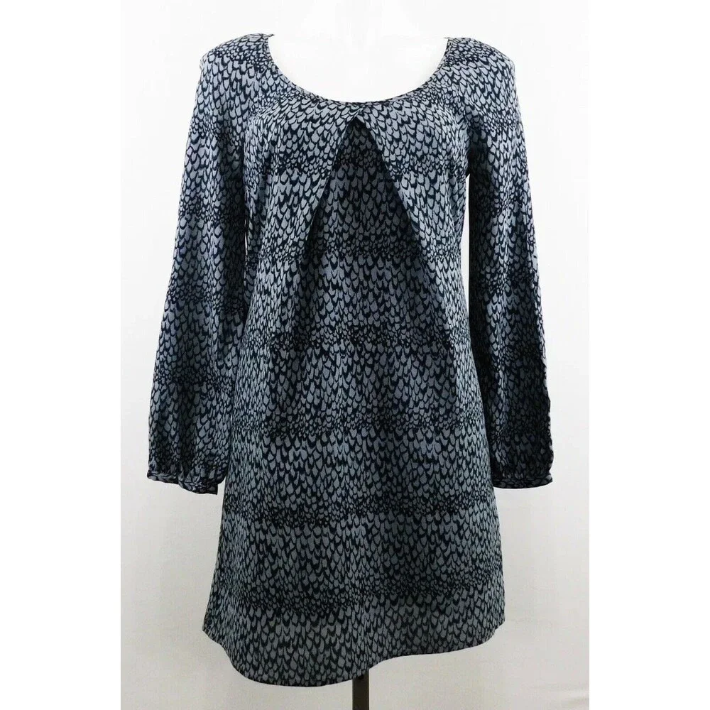 Jack Women Dress Size M Medium Gray 100% Polyester Lined Lightweight